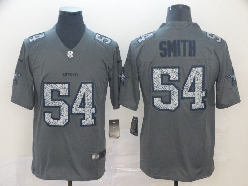 Men Dallas cowboys 54 Smith Grey Nike Teams Gray Fashion Static Limited NFL Jersey